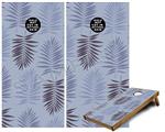 Cornhole Game Board Vinyl Skin Wrap Kit - Premium Laminated - Palms 01 Purple On Purple fits 24x48 game boards (GAMEBOARDS NOT INCLUDED)