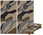 Cornhole Game Board Vinyl Skin Wrap Kit - Premium Laminated - Camouflage Brown fits 24x48 game boards (GAMEBOARDS NOT INCLUDED)