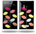 Plain Leaves On Black - Decal Style Skin (fits Nokia Lumia 928)
