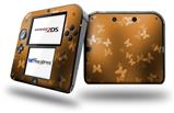 Bokeh Butterflies Orange - Decal Style Vinyl Skin fits Nintendo 2DS - 2DS NOT INCLUDED