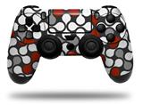WraptorSkinz Skin compatible with Sony PS4 Dualshock Controller PlayStation 4 Original Slim and Pro Locknodes 05 Red Dark (CONTROLLER NOT INCLUDED)