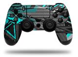 WraptorSkinz Skin compatible with Sony PS4 Dualshock Controller PlayStation 4 Original Slim and Pro Baja 0032 Neon Teal (CONTROLLER NOT INCLUDED)
