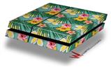 Vinyl Decal Skin Wrap compatible with Sony PlayStation 4 Original Console Beach Flowers 02 Seafoam Green (PS4 NOT INCLUDED)