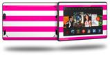 Psycho Stripes Hot Pink and White - Decal Style Skin fits 2013 Amazon Kindle Fire HD 7 inch