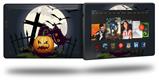 Halloween Jack O Lantern and Cemetery Kitty Cat - Decal Style Skin fits 2013 Amazon Kindle Fire HD 7 inch