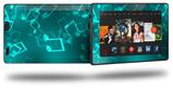 Bokeh Music Neon Teal - Decal Style Skin fits 2013 Amazon Kindle Fire HD 7 inch