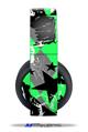 Vinyl Decal Skin Wrap compatible with Original Sony PlayStation 4 Gold Wireless Headphones SceneKid Green (PS4 HEADPHONES  NOT INCLUDED)