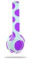 Skin Decal Wrap compatible with Beats Solo 2 WIRED Headphones Kearas Polka Dots Purple And Blue (HEADPHONES NOT INCLUDED)