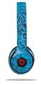 Skin Decal Wrap compatible with Beats Solo 2 WIRED Headphones Folder Doodles Blue Medium (HEADPHONES NOT INCLUDED)