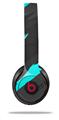 Skin Decal Wrap compatible with Beats Solo 2 WIRED Headphones Jagged Camo Neon Teal (HEADPHONES NOT INCLUDED)