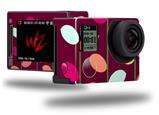 Plain Leaves On Burgundy - Decal Style Skin fits GoPro Hero 4 Silver Camera (GOPRO SOLD SEPARATELY)