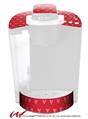 Decal Style Vinyl Skin compatible with Keurig K40 Elite Coffee Makers Hearts Red On White (KEURIG NOT INCLUDED)