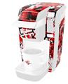 Decal Style Vinyl Skin compatible with Keurig K10 / K15 Mini Plus Coffee Makers Red Graffiti (KEURIG NOT INCLUDED)