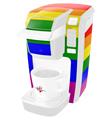 Decal Style Vinyl Skin compatible with Keurig K10 / K15 Mini Plus Coffee Makers Rainbow Stripes (KEURIG NOT INCLUDED)