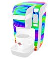 Decal Style Vinyl Skin compatible with Keurig K10 / K15 Mini Plus Coffee Makers Rainbow Swirl (KEURIG NOT INCLUDED)