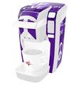 Decal Style Vinyl Skin compatible with Keurig K10 / K15 Mini Plus Coffee Makers Love and Peace Purple (KEURIG NOT INCLUDED)