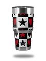 Skin Decal Wrap for Yeti Tumbler Rambler 30 oz Hearts and Stars Red (TUMBLER NOT INCLUDED)
