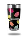 Skin Decal Wrap for Yeti Tumbler Rambler 30 oz Plain Leaves On Black (TUMBLER NOT INCLUDED)