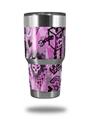 Skin Decal Wrap for Yeti Tumbler Rambler 30 oz Scene Kid Sketches Pink (TUMBLER NOT INCLUDED)