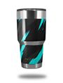 Skin Decal Wrap for Yeti Tumbler Rambler 30 oz Jagged Camo Neon Teal (TUMBLER NOT INCLUDED)