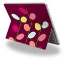 Plain Leaves On Burgundy - Decal Style Vinyl Skin (fits Microsoft Surface Pro 4)