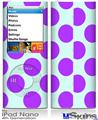 iPod Nano 4G Skin - Kearas Polka Dots Purple And Blue