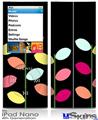 iPod Nano 4G Skin - Plain Leaves On Black