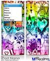 iPod Nano 4G Skin - Scene Kid Sketches Rainbow