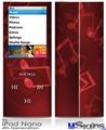 iPod Nano 4G Skin - Bokeh Music Red
