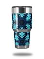WraptorSkinz Skin Wrap compatible with RTIC 30oz ORIGINAL 2017 AND OLDER Tumblers Abstract Floral Blue (TUMBLER NOT INCLUDED)