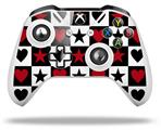 WraptorSkinz Decal Skin Wrap Set works with 2016 and newer XBOX One S / X Controller Hearts and Stars Red (CONTROLLER NOT INCLUDED)