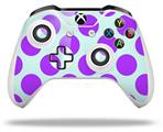 WraptorSkinz Decal Skin Wrap Set works with 2016 and newer XBOX One S / X Controller Kearas Polka Dots Purple And Blue (CONTROLLER NOT INCLUDED)
