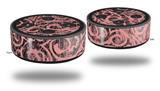 Skin Wrap Decal Set 2 Pack for Amazon Echo Dot 2 - Folder Doodles Pink (2nd Generation ONLY - Echo NOT INCLUDED)