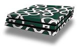 Vinyl Decal Skin Wrap compatible with Sony PlayStation 4 Pro Console Locknodes 03 Hunter Green (PS4 NOT INCLUDED)