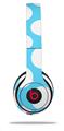 WraptorSkinz Skin Decal Wrap compatible with Beats Solo 2 and Solo 3 Wireless Headphones Kearas Polka Dots White And Blue (HEADPHONES NOT INCLUDED)