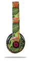 WraptorSkinz Skin Decal Wrap compatible with Beats Solo 2 and Solo 3 Wireless Headphones Famingos and Flowers Sage Green (HEADPHONES NOT INCLUDED)