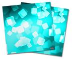WraptorSkinz Vinyl Craft Cutter Designer 12x12 Sheets Bokeh Squared Neon Teal - 2 Pack