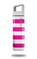 Skin Decal Wrap for Clean Bottle Square Titan Plastic 25oz Psycho Stripes Hot Pink and White (BOTTLE NOT INCLUDED)