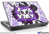 Laptop Skin (Large) - Cartoon Skull Purple