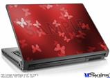 Laptop Skin (Large) - Bokeh Butterflies Red