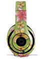 WraptorSkinz Skin Decal Wrap compatible with Beats Studio 2 and 3 Wired and Wireless Headphones Beach Flowers Sage Green Skin Only (HEADPHONES NOT INCLUDED)