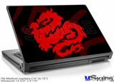 Laptop Skin (Medium) - Oriental Dragon Red on Black