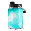 Skin Decal Wrap for Yeti Half Gallon Jug Bokeh Squared Neon Teal - JUG NOT INCLUDED by WraptorSkinz