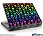 Laptop Skin (Small) - Skull and Crossbones Rainbow