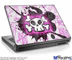 Laptop Skin (Small) - Cartoon Skull Pink