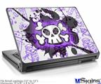 Laptop Skin (Small) - Cartoon Skull Purple