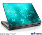 Laptop Skin (Small) - Bokeh Butterflies Neon Teal