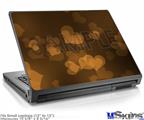 Laptop Skin (Small) - Bokeh Hearts Orange