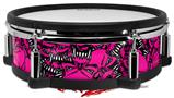 Skin Wrap works with Roland vDrum Shell PD-128 Drum Scattered Skulls Hot Pink (DRUM NOT INCLUDED)
