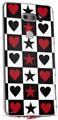 Skin Decal Wrap for LG V30 Hearts and Stars Red